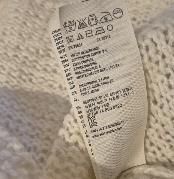 Hollister Off-White Open-Front Cardigan - Picture 6 of 6